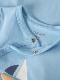 NAME IT Kortærmet Wrap Body Vacion Airy Blue Boat